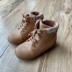 Cat & Jack Toddler Girl Lace Up Zipper Booties - Size 7
